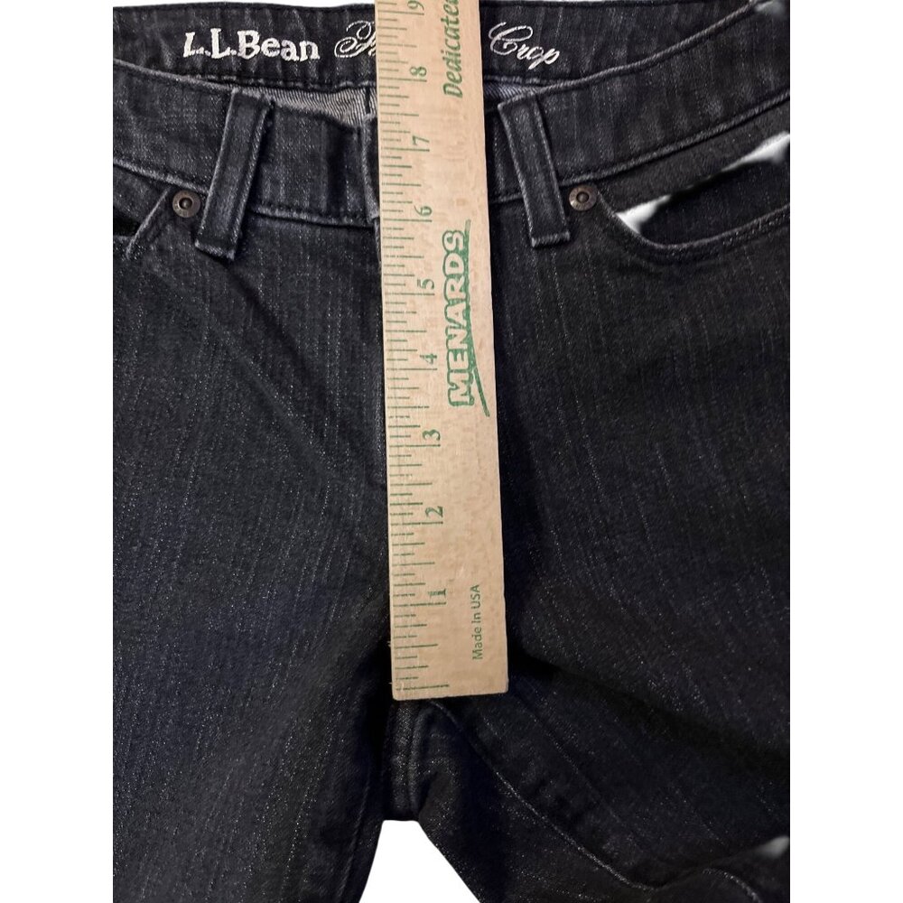 LL Bean Favorite Crop Jeans Womens 4P Black Used - Picture 12 of 12